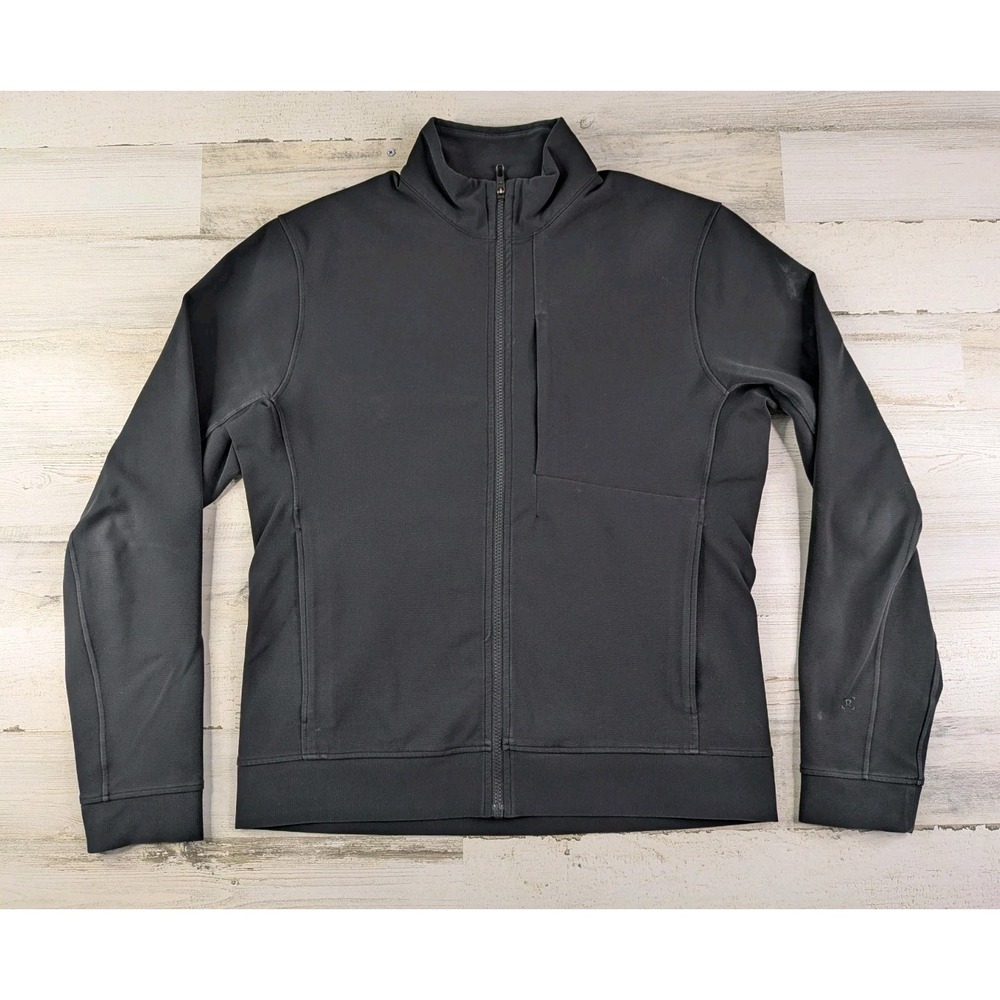 Lululemon Sojourn Jacket Mens Large Black Full Zip LM4616S Athleisure